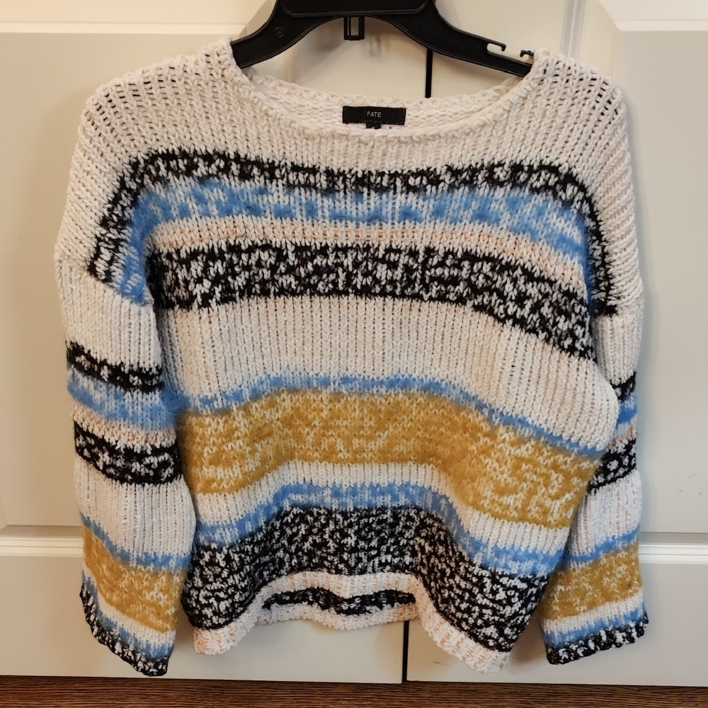FATE chunky knit stripe sweater